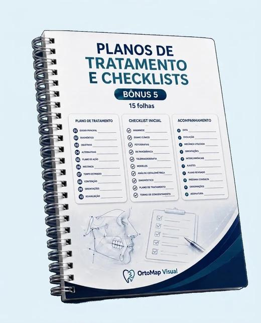 Planos de Tratamento e Checklists — bônus 5 do OrtoMap Visual, 15 folhas