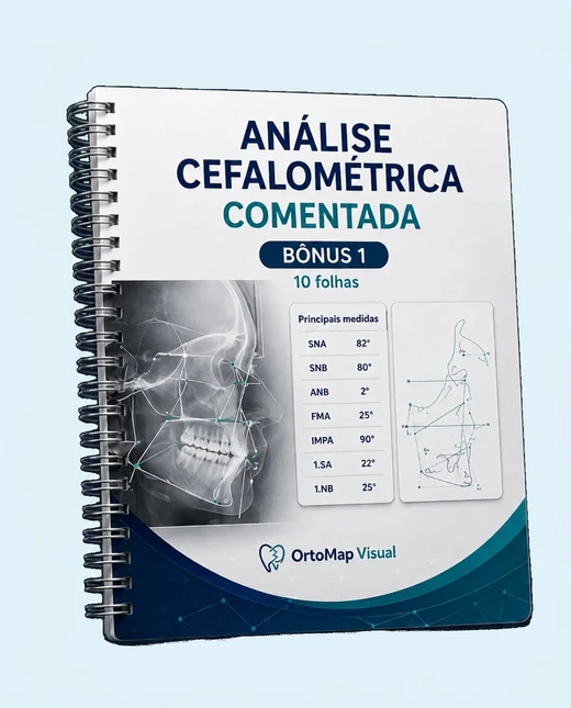 Análise Cefalométrica Comentada — bônus 1 do OrtoMap Visual, 10 folhas